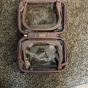 Calpak Medium Clear Cosmetics Case size medium in mauve